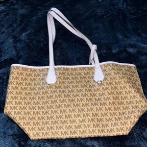 Michael Kors Brown and Cream Logo Tote